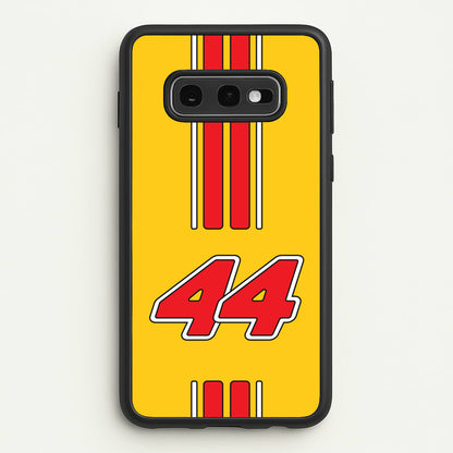 Retro Yellow And Red Hamilton  - F1 Phone Case for Galaxy S10e