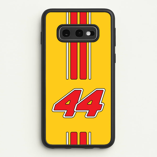 Retro Yellow And Red Hamilton  - F1 Phone Case for Galaxy S10e