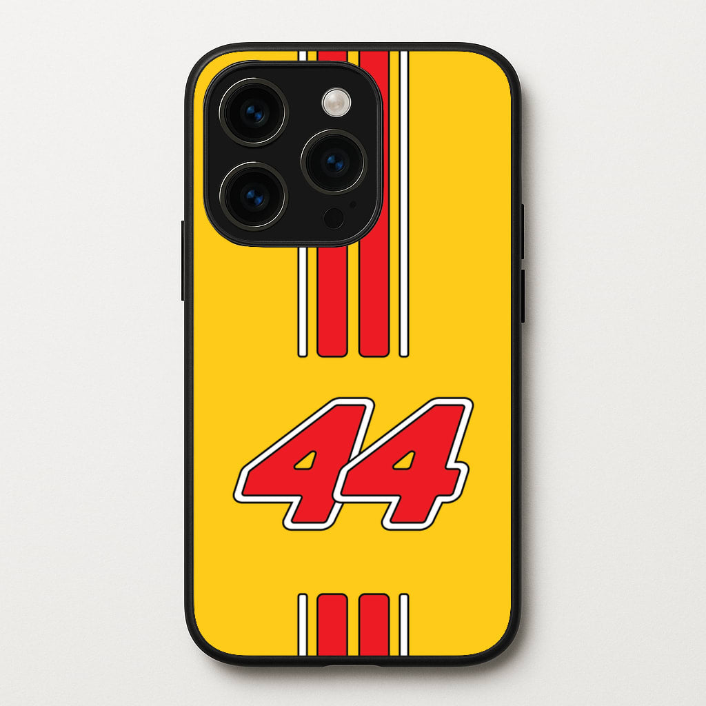 Retro Yellow And Red Hamilton  - F1 Phone Case for iPhone 15 Pro Max