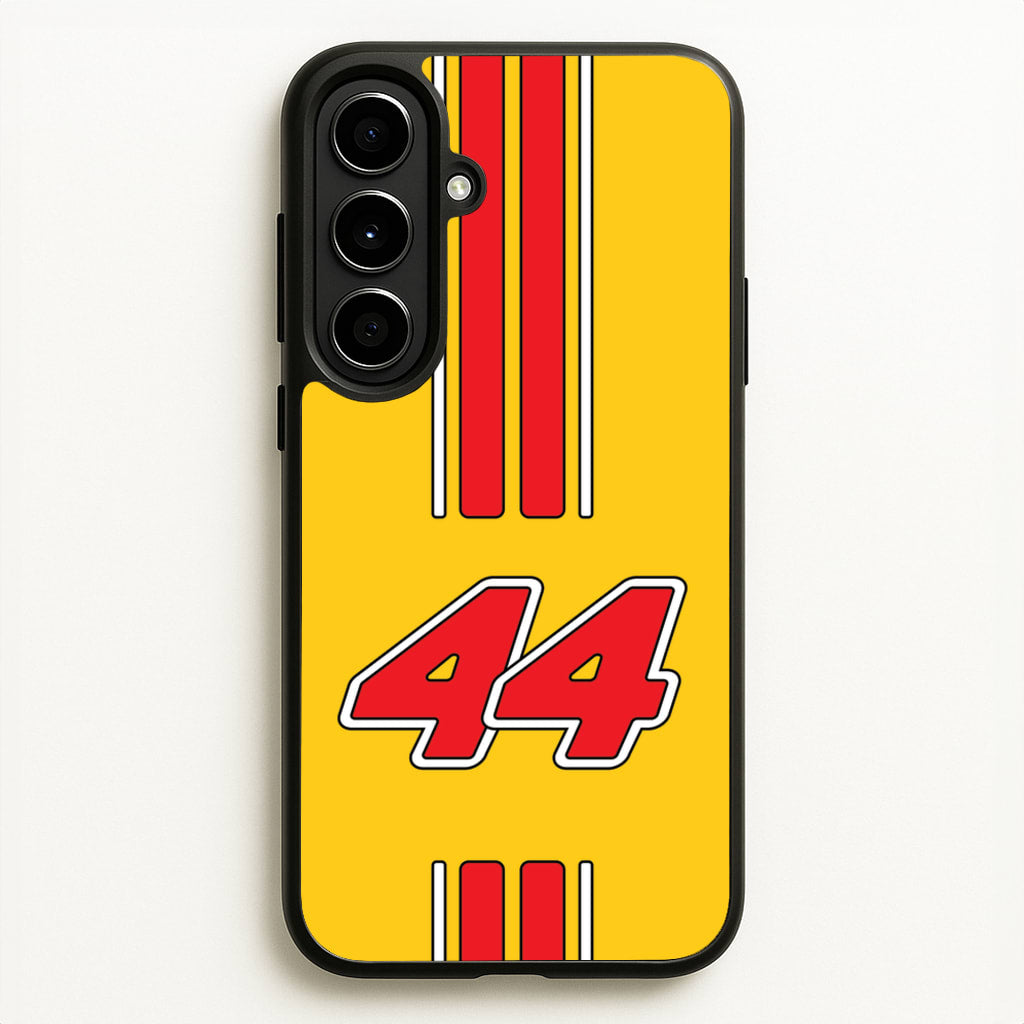 Retro Yellow And Red Hamilton  - F1 Phone Case for Galaxy A56