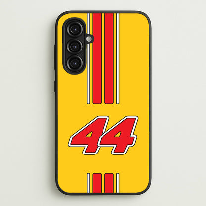 Retro Yellow And Red Hamilton  - F1 Phone Case for Galaxy A16