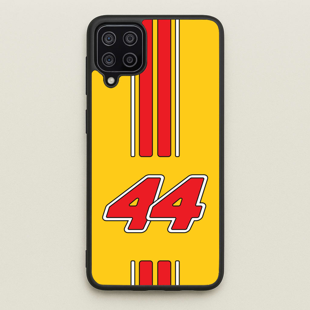 Retro Yellow And Red Hamilton  - F1 Phone Case for Galaxy A12