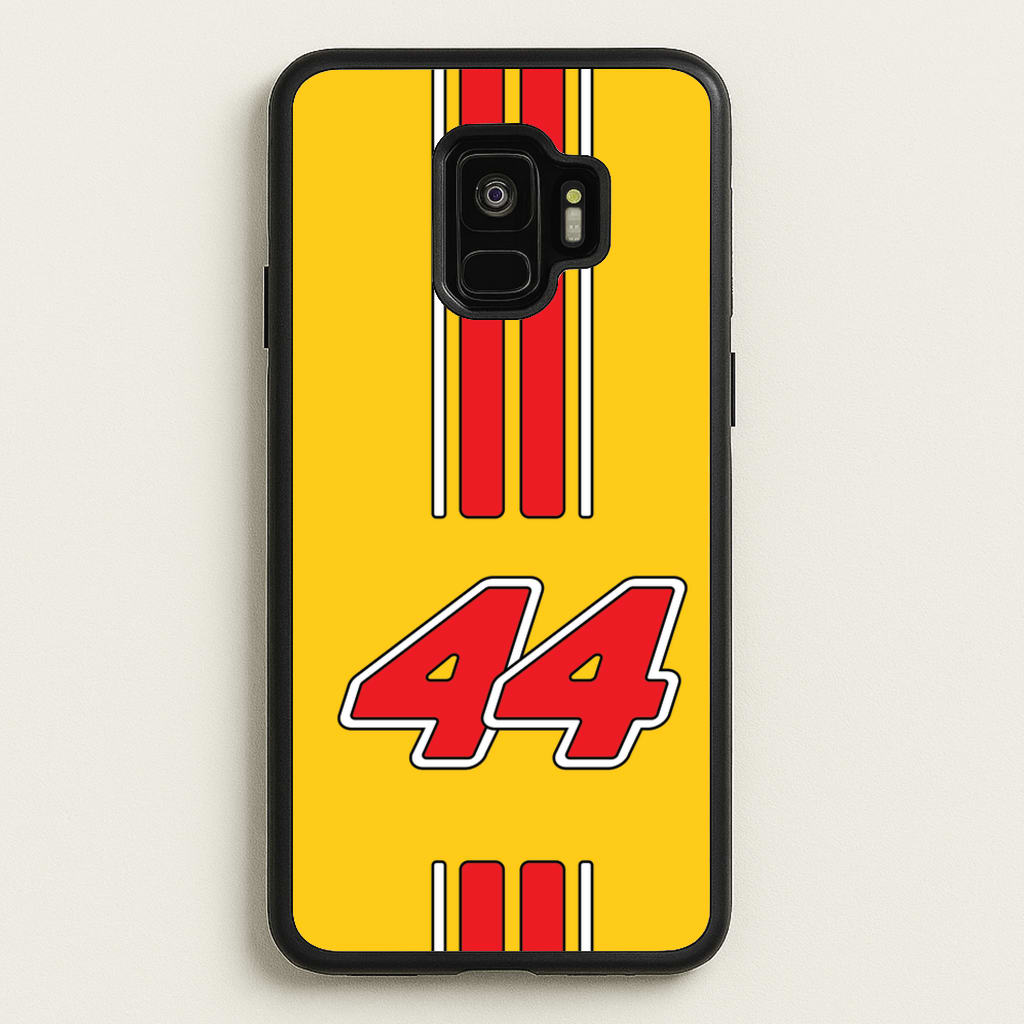 Retro Yellow And Red Hamilton  - F1 Phone Case for Galaxy S9