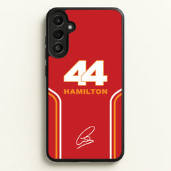 Stripes 44 Hamilton  - F1 Phone Case for Galaxy A34