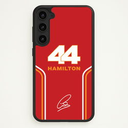 Stripes 44 Hamilton  - F1 Phone Case for Galaxy S23