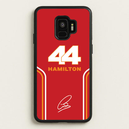 Stripes 44 Hamilton  - F1 Phone Case for Galaxy S9