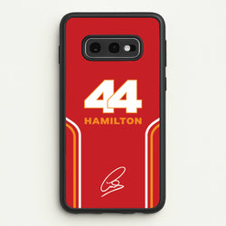 Stripes 44 Hamilton  - F1 Phone Case for Galaxy S10e
