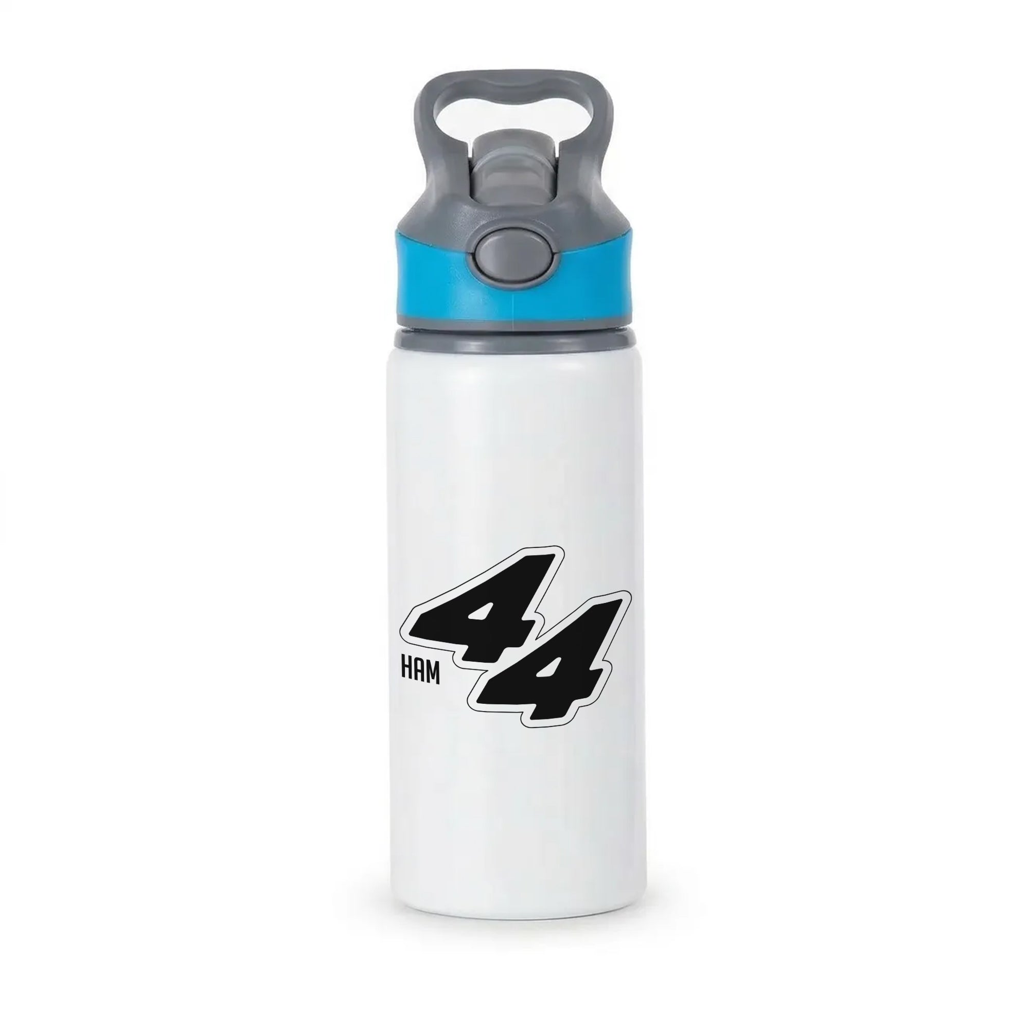 Dark Red Retro 44  Active Water Bottle - Blue