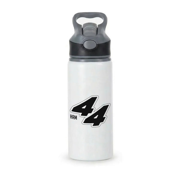 Dark Red Retro 44  Active Water Bottle - Black