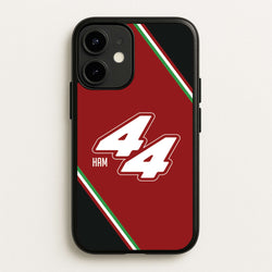 Dark Red Retro 44   - F1 Phone Case for iPhone 12 / 12 Pro