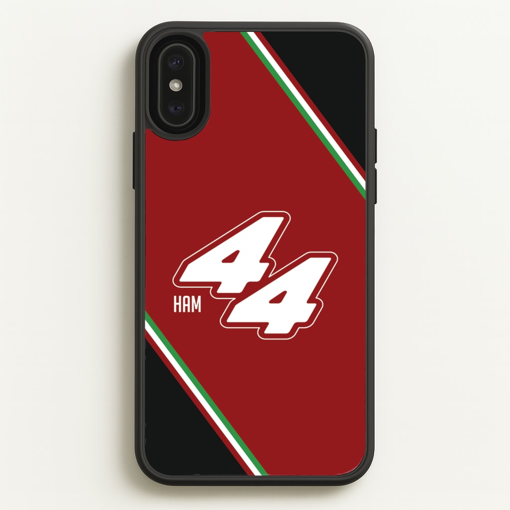 Dark Red Retro 44   - F1 Phone Case for iPhone XS Max