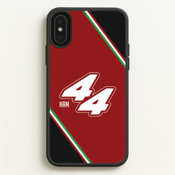 Dark Red Retro 44   - F1 Phone Case for iPhone XS Max