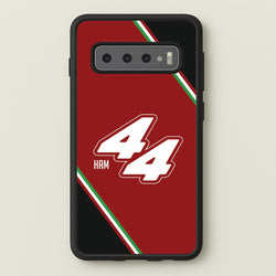 Dark Red Retro 44   - F1 Phone Case for Galaxy S10 Plus