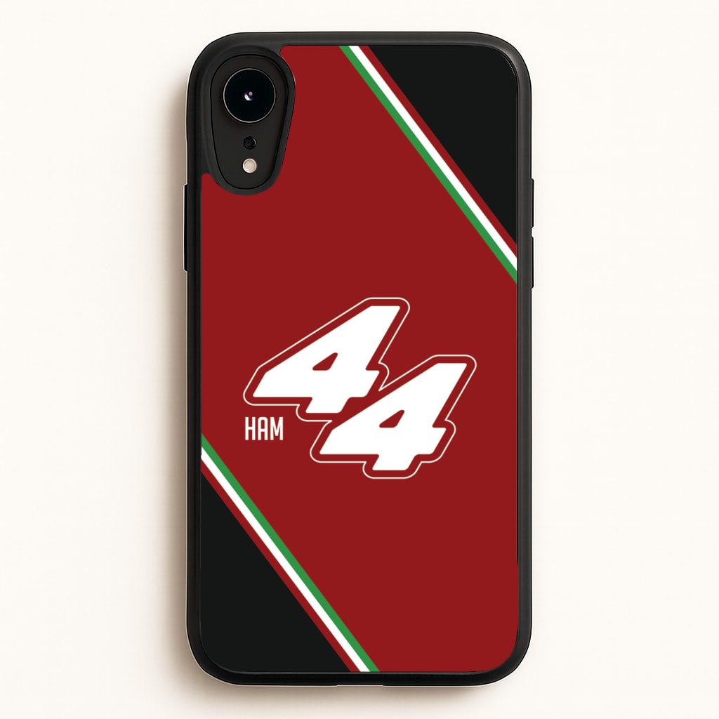 Dark Red Retro 44   - F1 Phone Case for iPhone XR