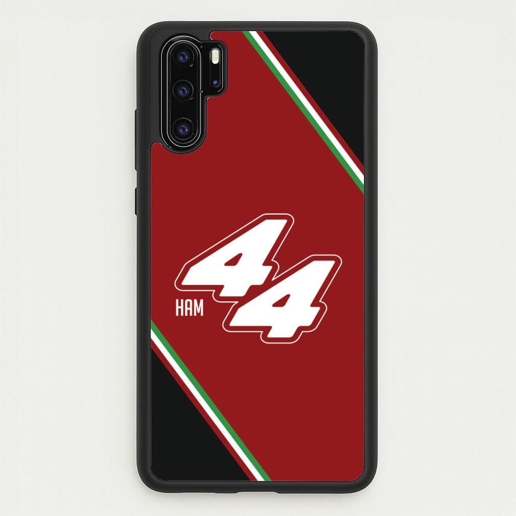 Dark Red Retro 44   - F1 Phone Case for Huawei P30 Pro