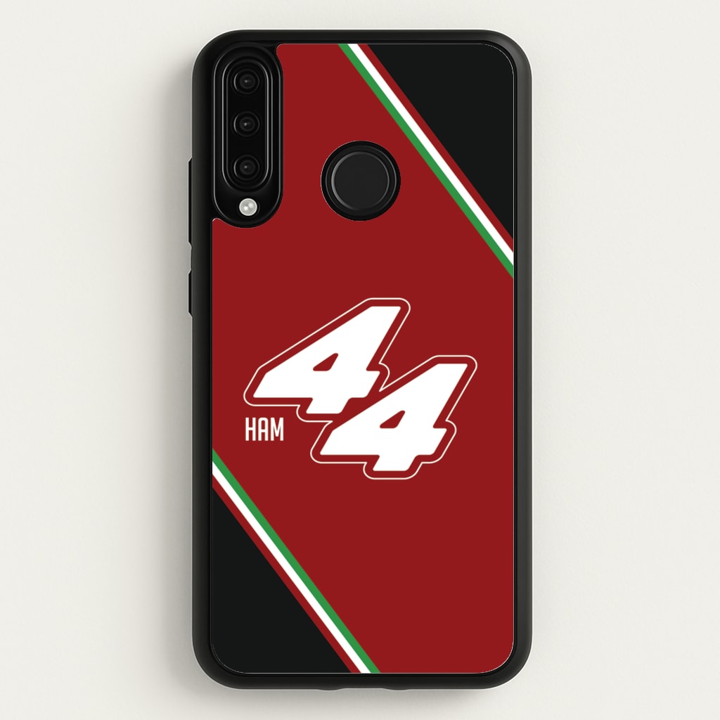 Dark Red Retro 44   - F1 Phone Case for Huawei P30 Lite