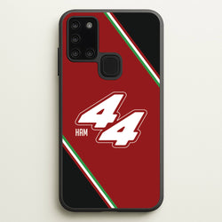 Dark Red Retro 44   - F1 Phone Case for Galaxy A21s