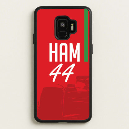 Dark Red Hamilton 44  - F1 Phone Case for Galaxy S9