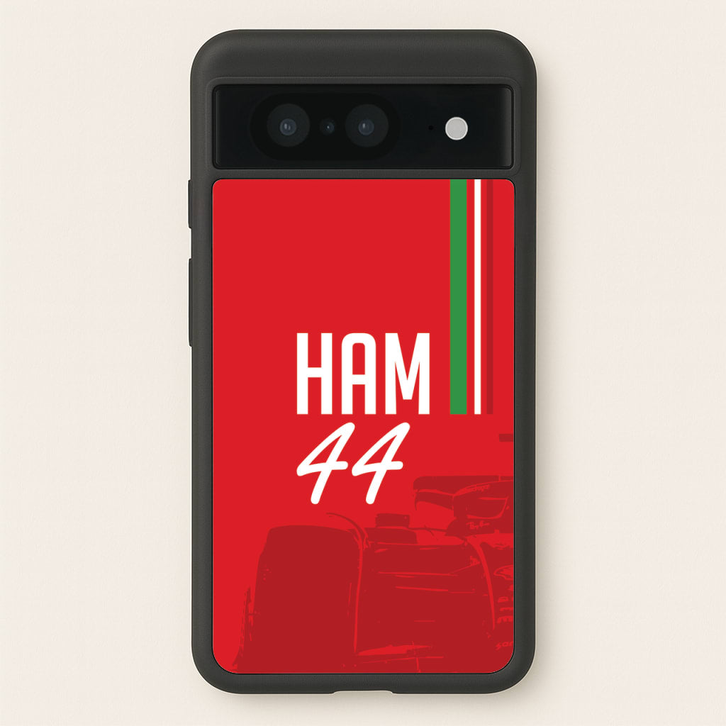 Dark Red Hamilton 44  - F1 Phone Case for Google Pixel 8