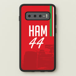 Dark Red Hamilton 44  - F1 Phone Case for Galaxy S10 Plus