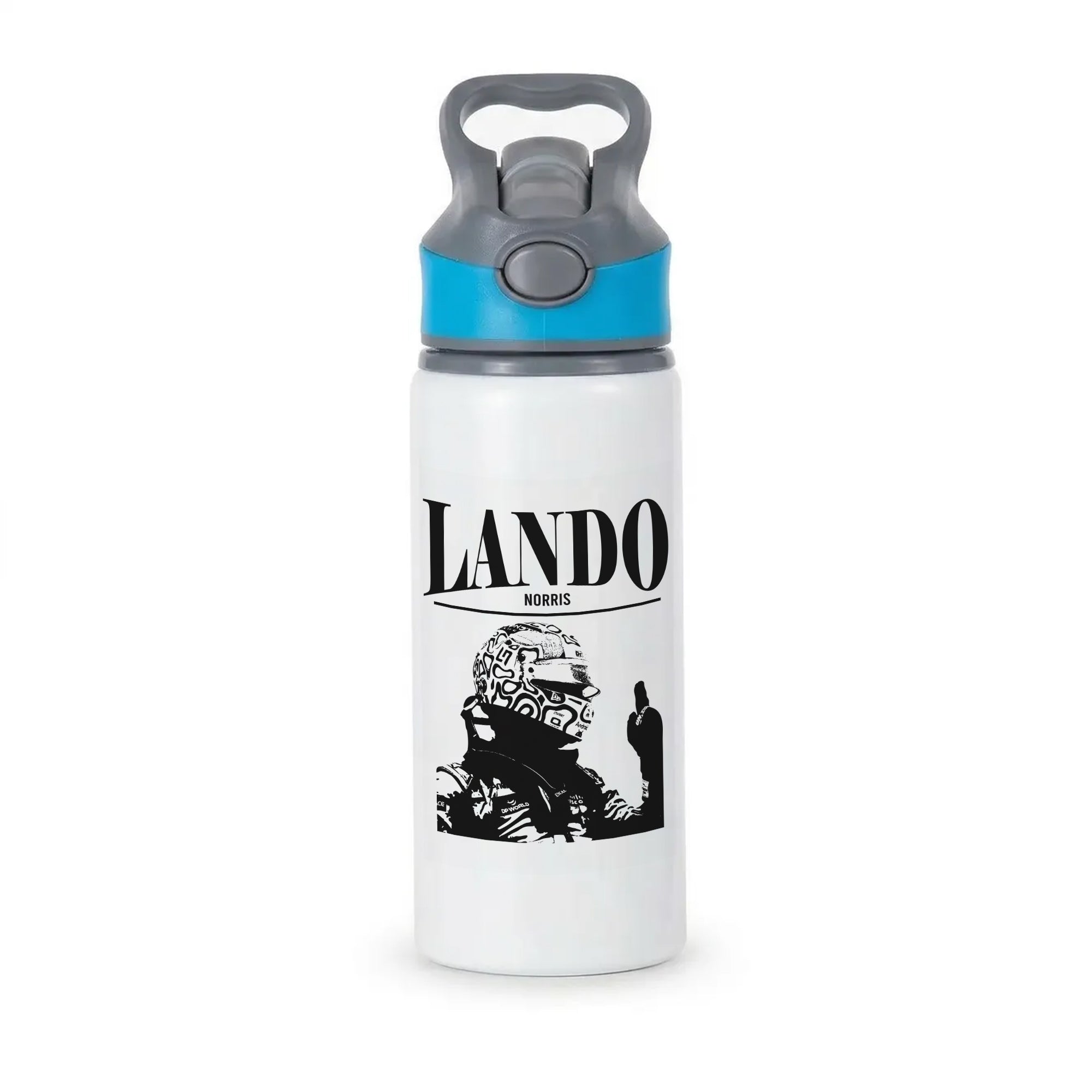 Lando Black And Green  Active Water Bottle - Blue