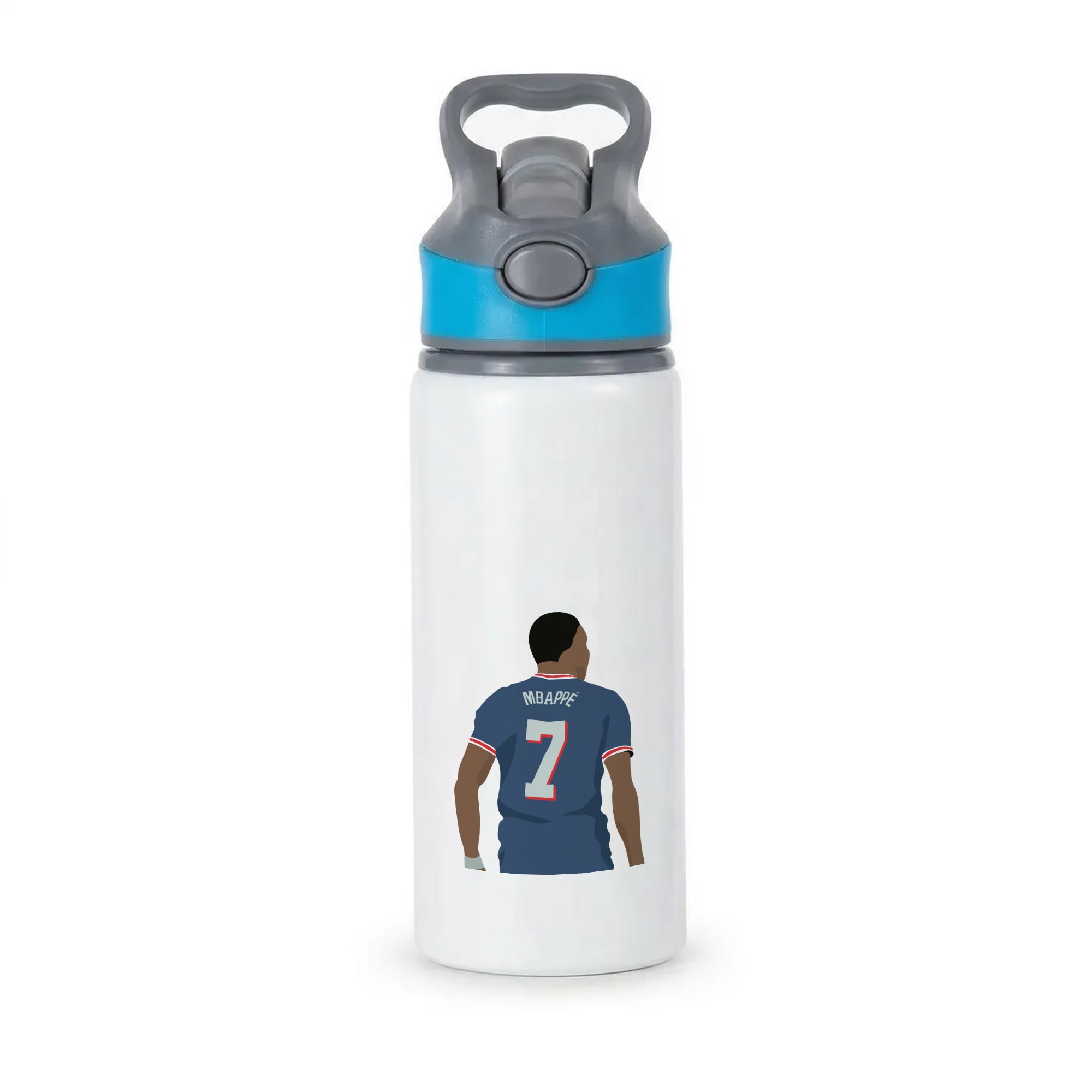 Mbappe - Football Active Water Bottle - Blue