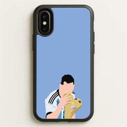 GOAT - Messi  - Football Phone Case for iPhone X / XS