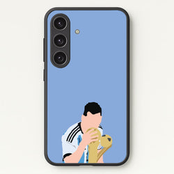 GOAT - Messi  - Football Phone Case for Galaxy S24FE