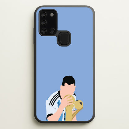 GOAT - Messi  - Football Phone Case for Galaxy A21s