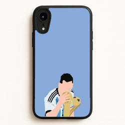 GOAT - Messi  - Football Phone Case for iPhone XR