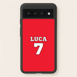 Red - Personalised Football  - Football Phone Case for Google Pixel 7 Pro