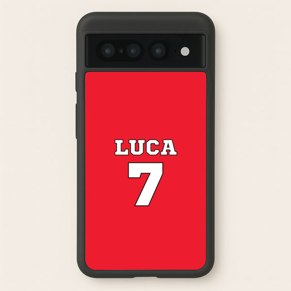 Red - Personalised Football  - Football Phone Case for Google Pixel 7 Pro