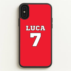 Red - Personalised Football  - Football Phone Case for iPhone XS Max