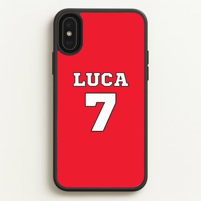 Red - Personalised Football  - Football Phone Case for iPhone XS Max