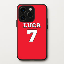 Red - Personalised Football  - Football Phone Case for iPhone 15 Pro