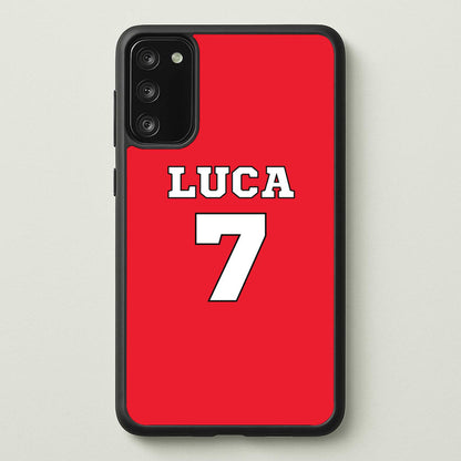 Red - Personalised Football  - Football Phone Case for Galaxy S20FE