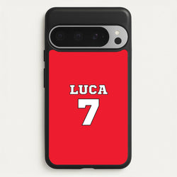 Red - Personalised Football  - Football Phone Case for Google Pixel 9 Pro XL