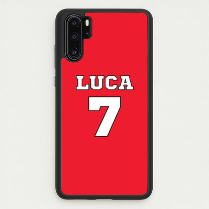 Red - Personalised Football  - Football Phone Case for Huawei P30 Pro