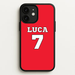 Red - Personalised Football  - Football Phone Case for iPhone 11