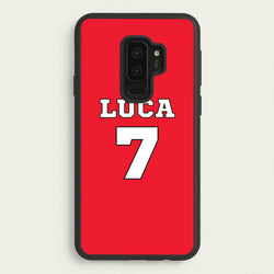 Red - Personalised Football  - Football Phone Case for Galaxy S9 Plus