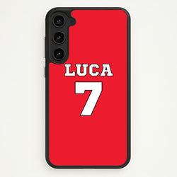Red - Personalised Football  - Football Phone Case for Galaxy S23 Plus