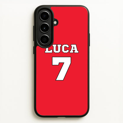 Red - Personalised Football  - Football Phone Case for Galaxy A56