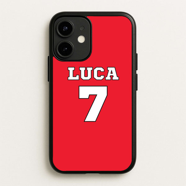 Red - Personalised Football  - Football Phone Case for iPhone 12 Mini