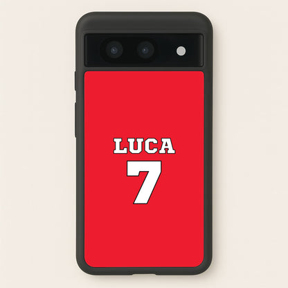 Red - Personalised Football  - Football Phone Case for Google Pixel 8a