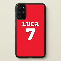 Red - Personalised Football  - Football Phone Case for Galaxy S20 Plus