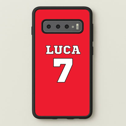 Red - Personalised Football  - Football Phone Case for Galaxy S10