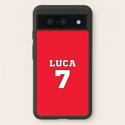 Red - Personalised Football  - Football Phone Case for Google Pixel 8