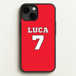 Red - Personalised Football  - Football Phone Case for iPhone 13 Mini