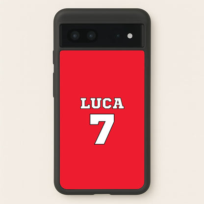Red - Personalised Football  - Football Phone Case for Google Pixel 7