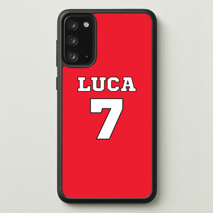 Red - Personalised Football  - Football Phone Case for Galaxy Note 20